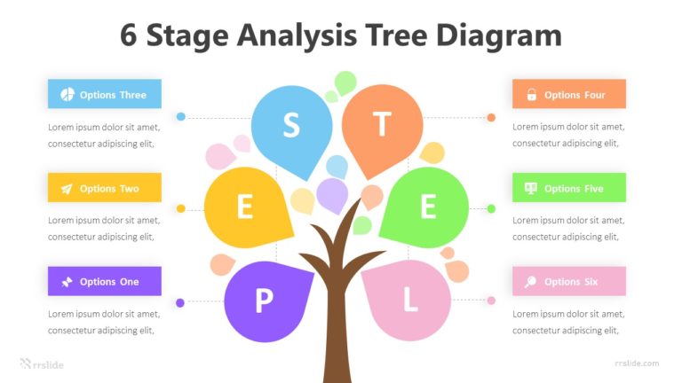 6 Stage Analysis Tree Diagram Infographic Template