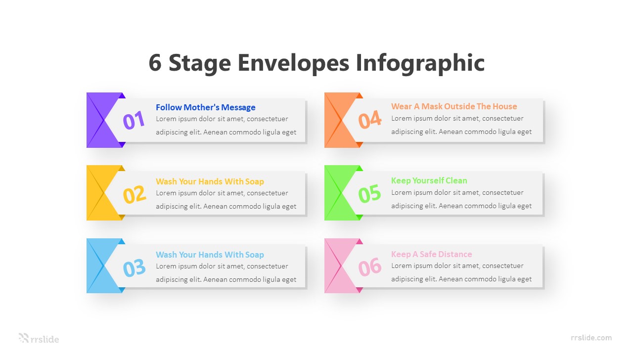 6 Stage Envelopes Infographic Template