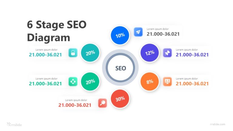 6 Stage SEO Diagram Infographic Template