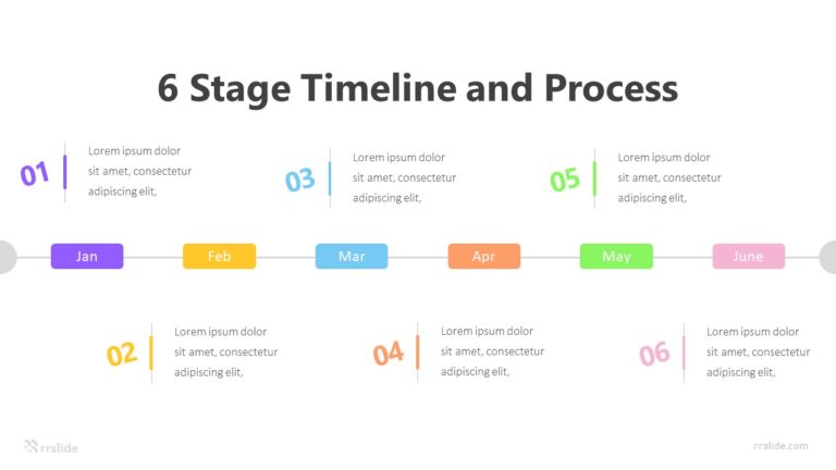 6 Stage Timeline And Process Infographic Template