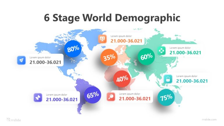 6 Stage World Demographic Infographic Template