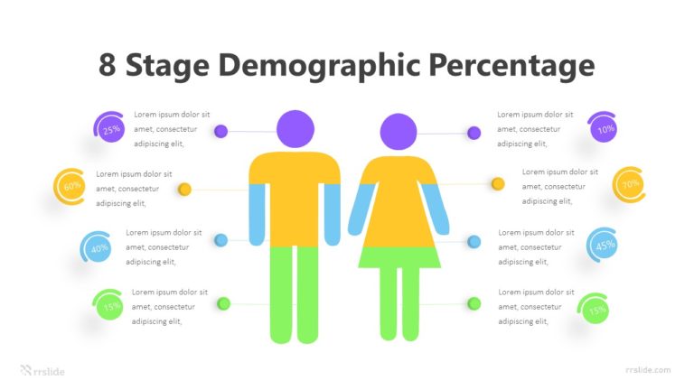 8 Stage Demographic Percentage Infographic Template