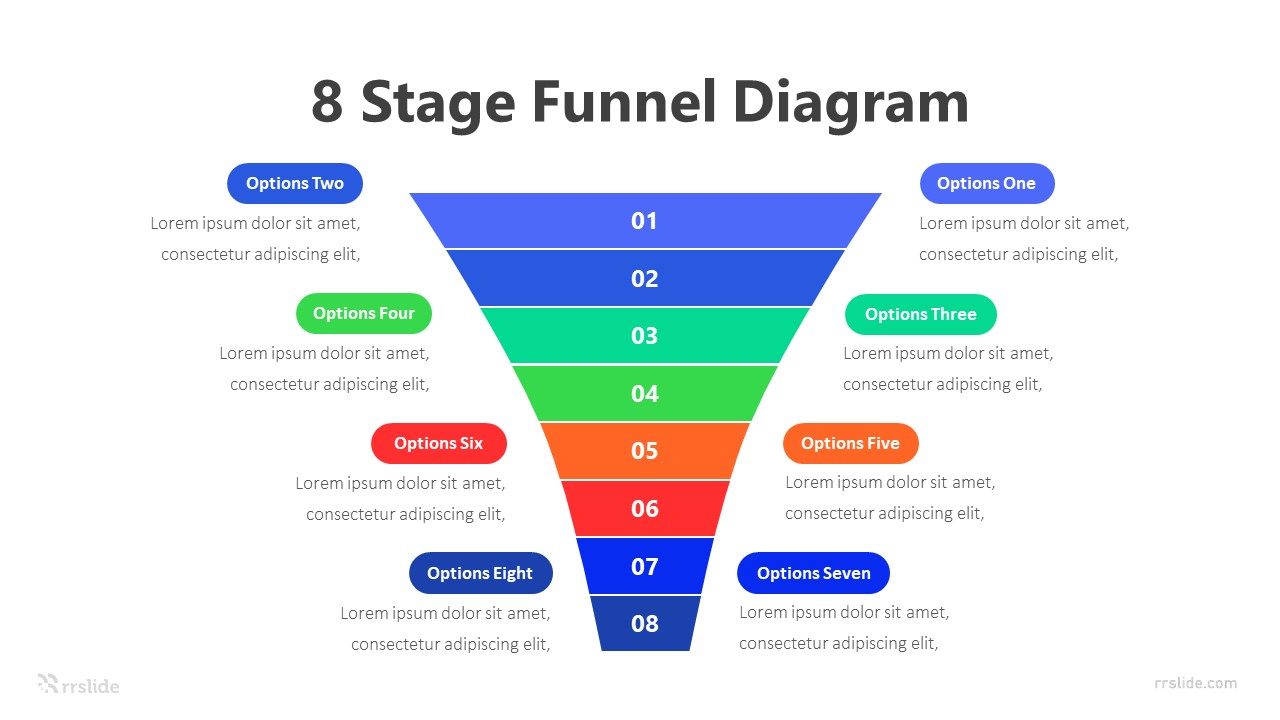 8 Stage Funnel Diagram Infographic Template