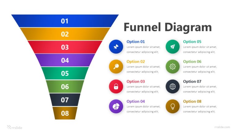 8 Step Funnel Diagram Infographic Template