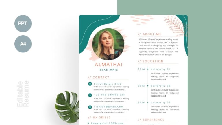 Classic Abstract Summer Curriculum Vitae Template