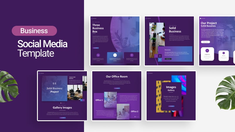 Solid Business Social Media Template