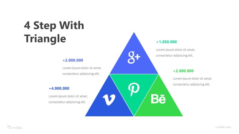 Social Media Plan Triangle Shape Infographic Template