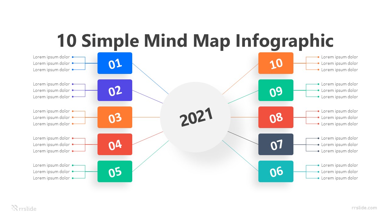 10 Simple Mind Map Infographic Template