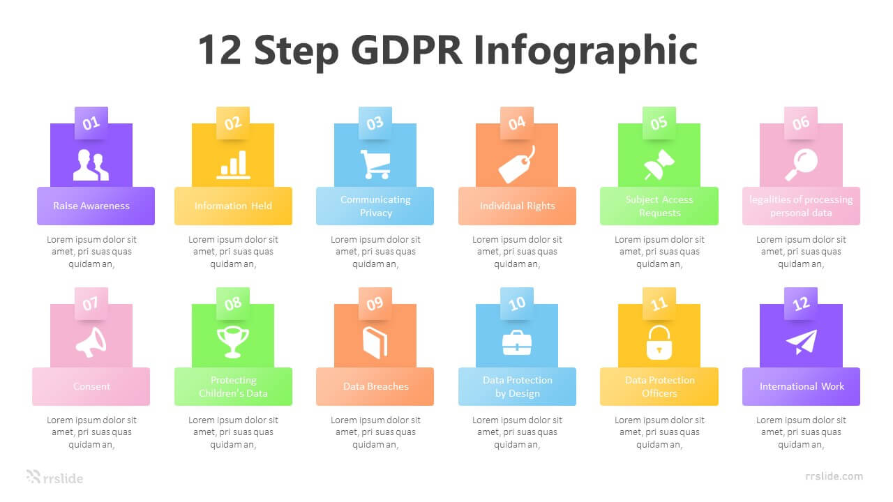 12 Step GDPR Infographic Template