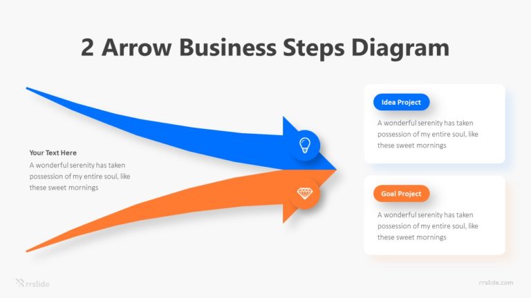 2 Arrow Business Steps Diagram Infographic Template