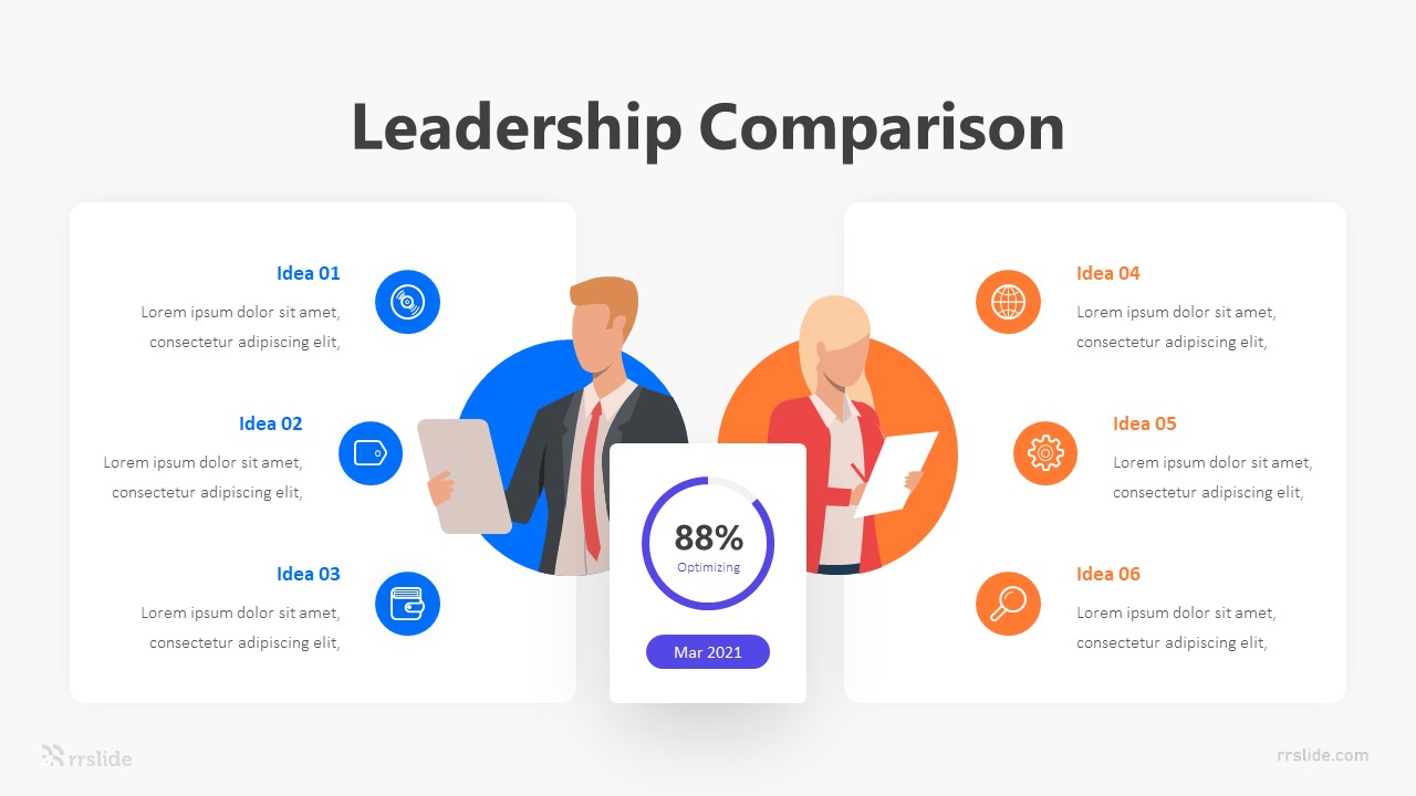 2 Leadership Comparison Infographic Template