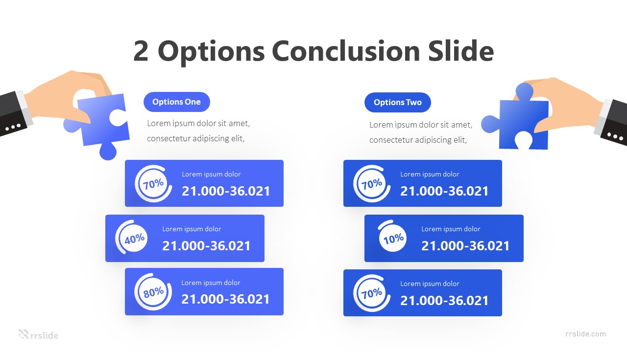 2 Options Conclusion Slide Infographic Template