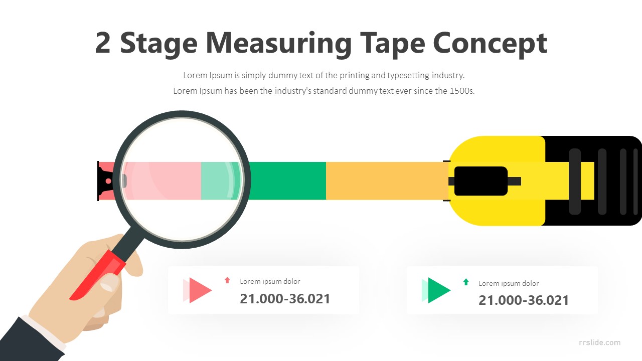 2 Stage Measuring Tape Concept Infographic Template