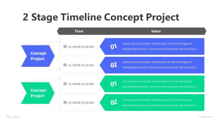 2 Stage Timeline Concept Project Infographic Template