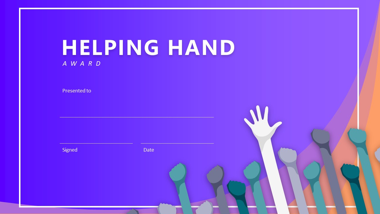 2 Step Helping Hand Infographic Template