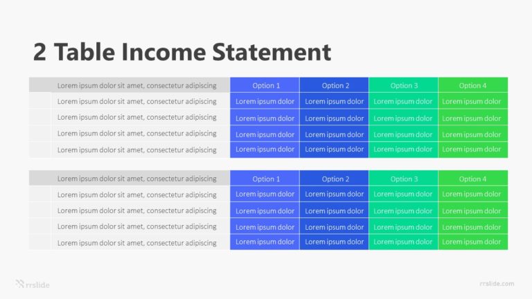 2 Table Income Statement Infographic Template