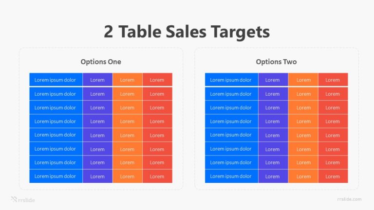 2 Table Sales Targets Infographic Template