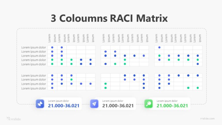3 Coloumns RACI Matrix Infographic Template