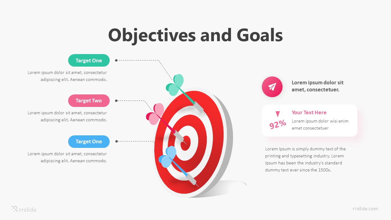 3 Objectives And Goals Infographic Template