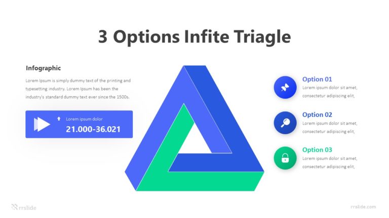 3 Options Infite Triagle Infographic Template