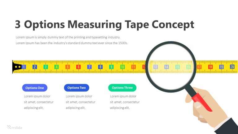 3 Options Measuring Tape Concept Infographic Template