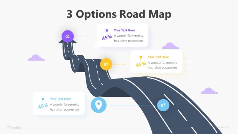 3 Options Road Map Infographic Template