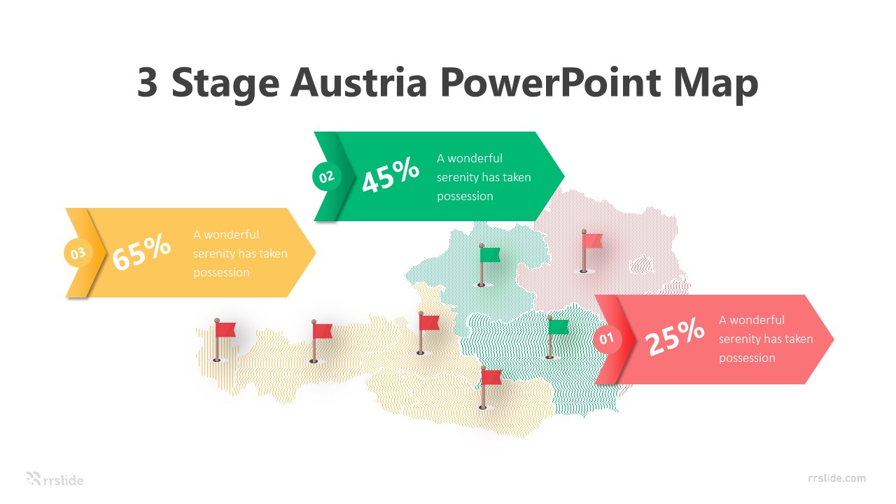 3 Stage Austria PowerPoint Map Infographic Template