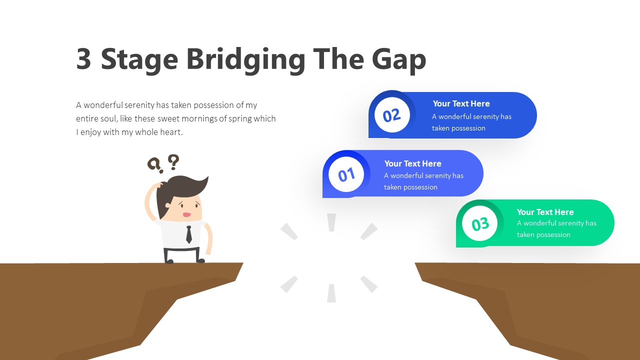 3 Stage Bridging The Gap Infographic Template