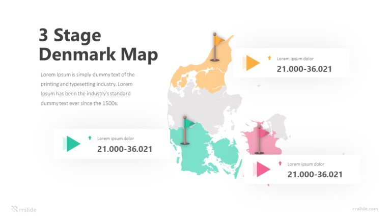 3 Stage Denmark Map Infographic Template