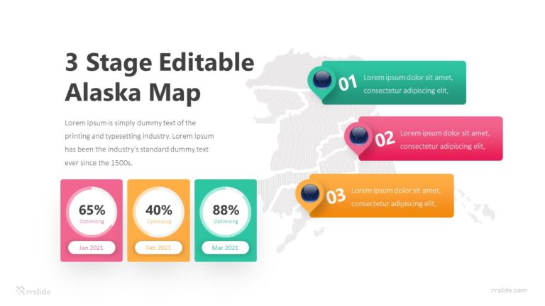 3 Stage Editable Alaska Map Infographic Template