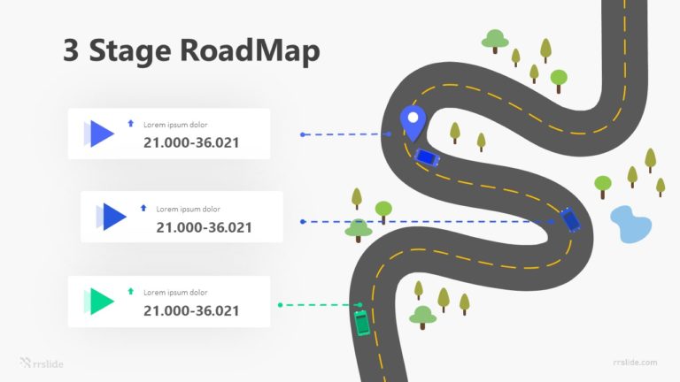 3 Stage RoadMap Infographic Template