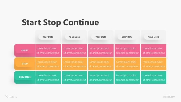 3 Start Stop Continue Infographic Template