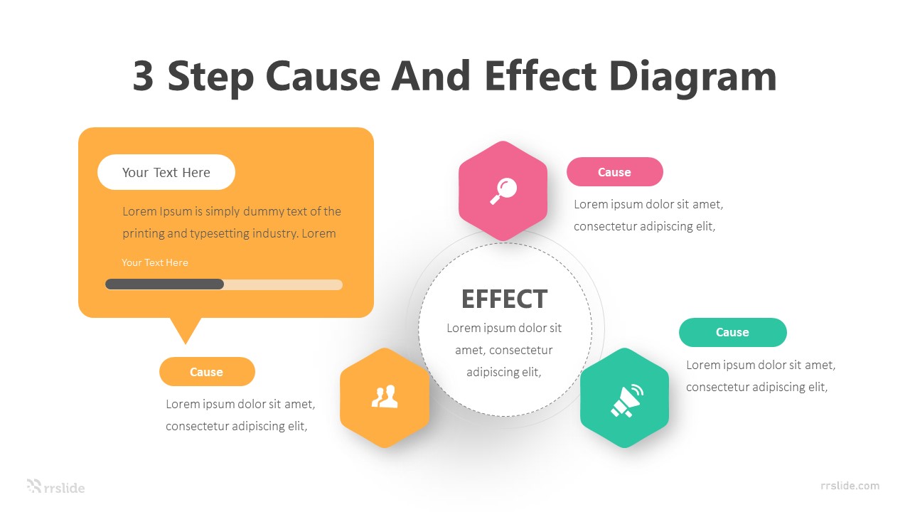 3 Step Cause And Effect Diagram Infographic Diagram