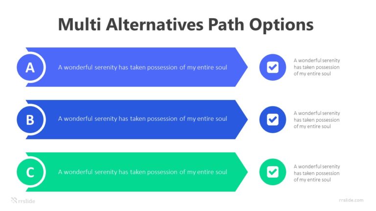 3 Step Multi Alternatives Path Options Infographic Template