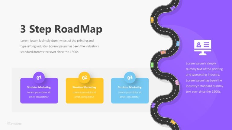 3 Step RoadMap Infographic Template