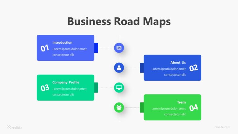 4 Business Road Maps Infographic Template