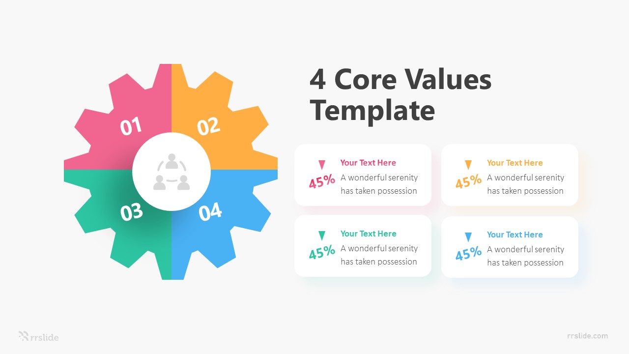 4 Core Values Template Infographic Template
