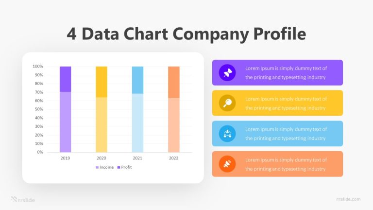 4 Data Chart Company Profile Infographic Template