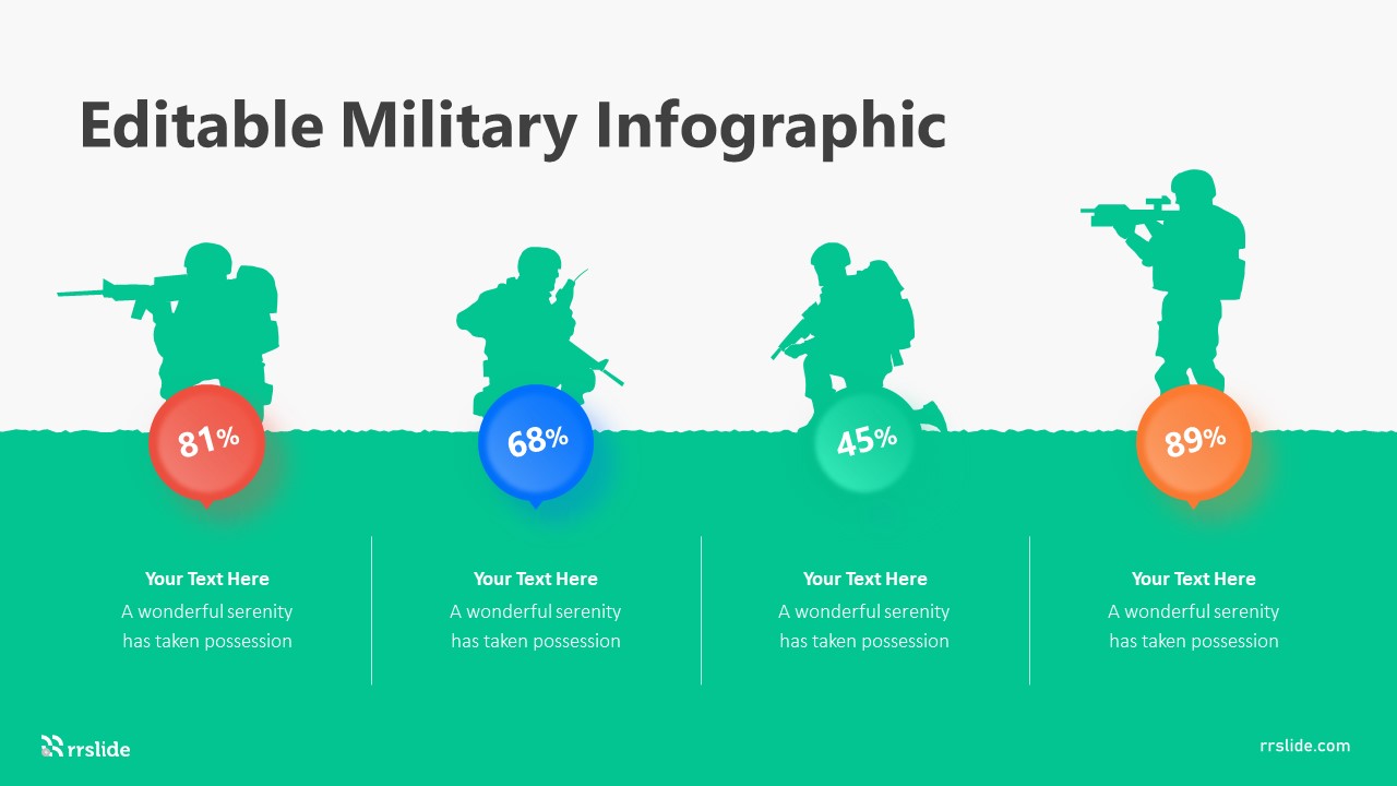 4 Editable Military Infographic Template