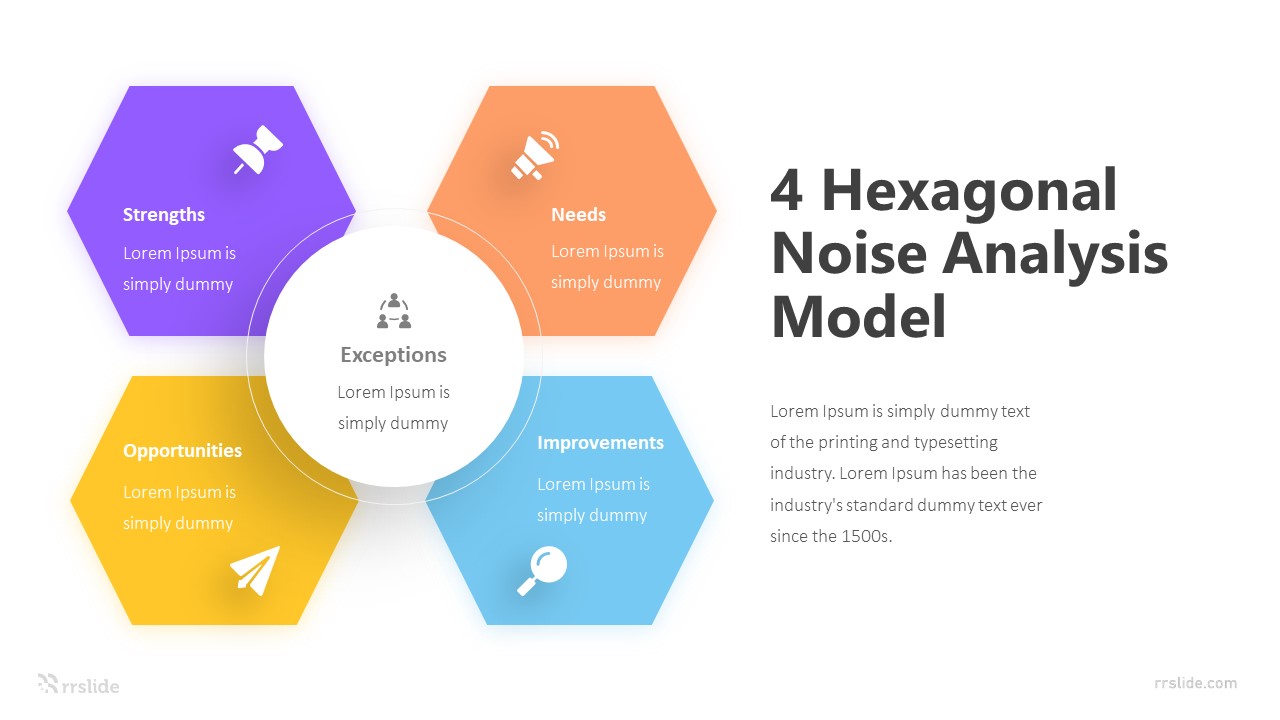 4 Hexagonal Noise Analysis Mode Infographic Template