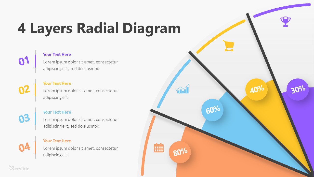 4 Layers Radial Diagram Infographic Template