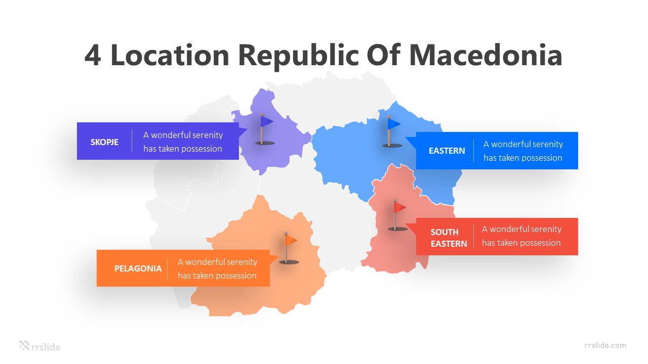 4 Location Republic Of Macedonia Infographic Template