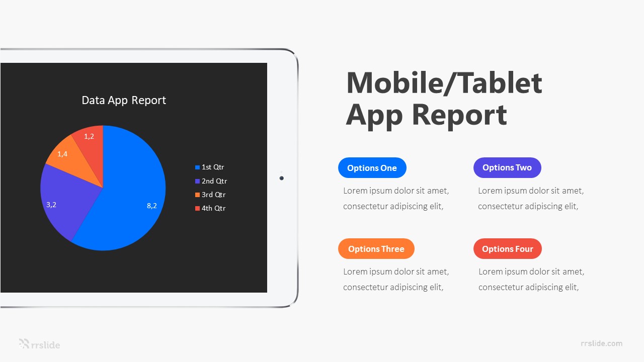 4 Mobile Tablet App Report Infographic Template