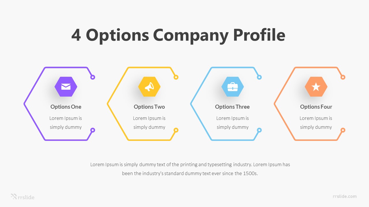 4 Options Company Profile Infographic Template