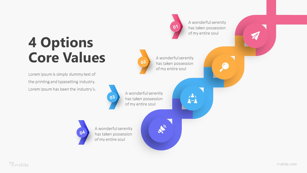 4 Options Core Values Infographic Template