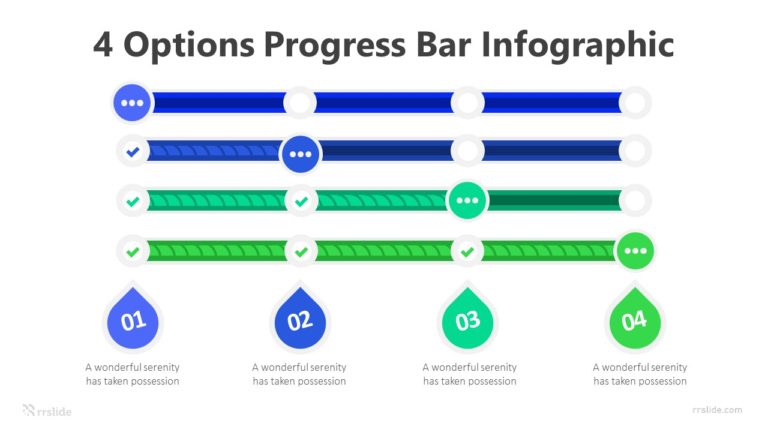 4 Options Progress Bar Infographic Template