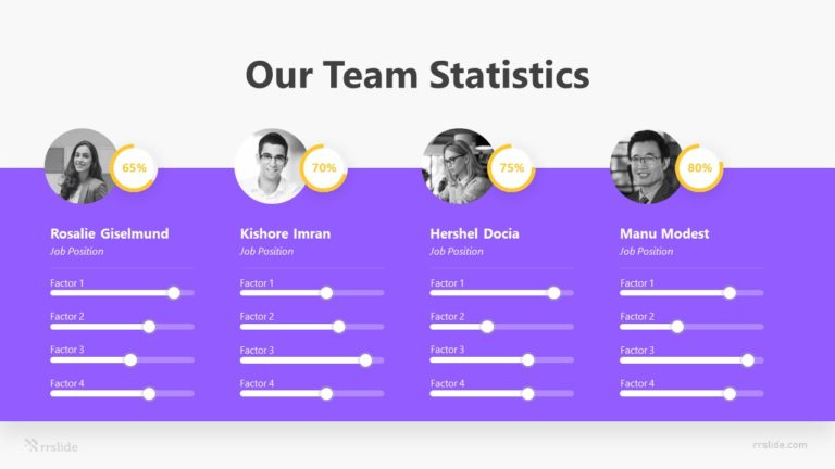 4 Our Team Statistics Infographic Template