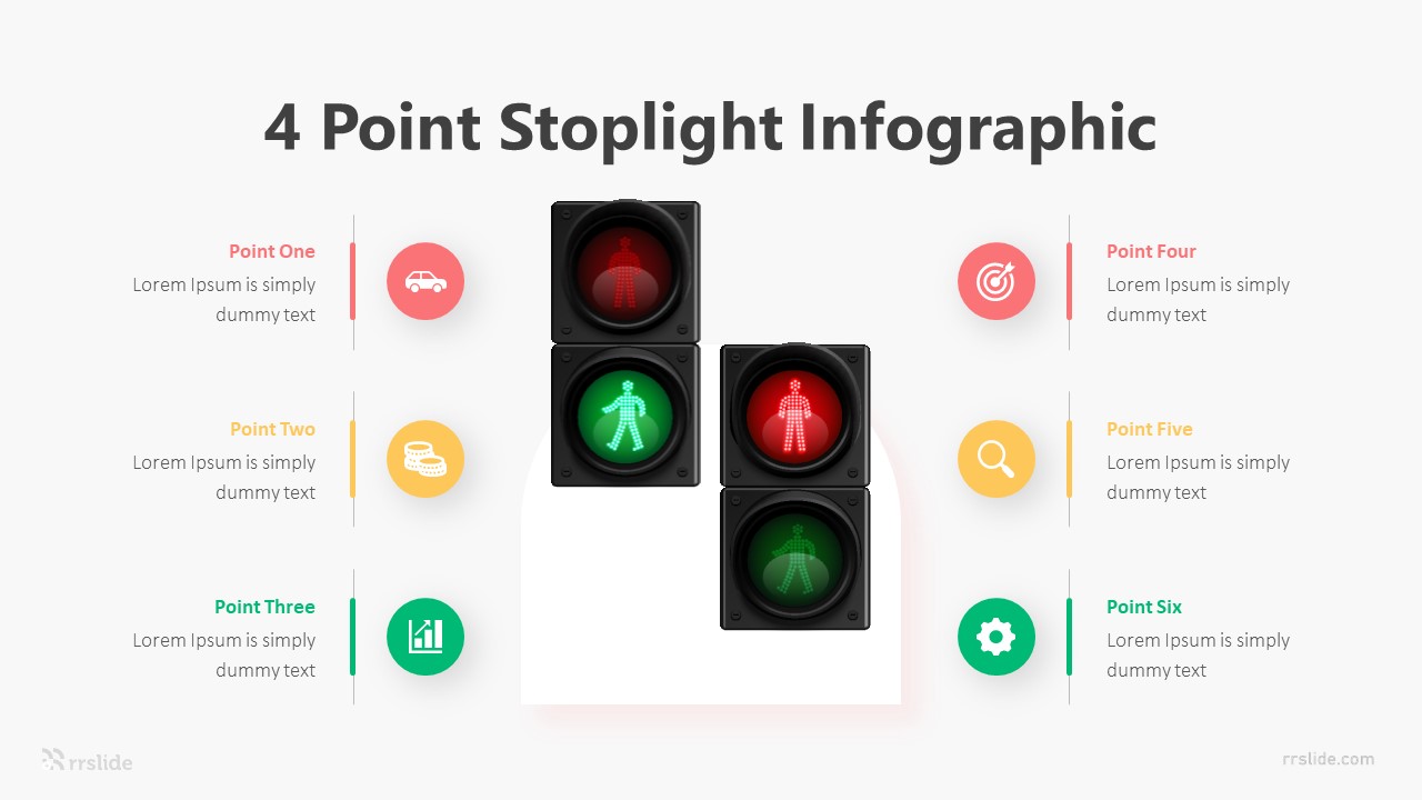 4 Point Stoplight Infographic Template