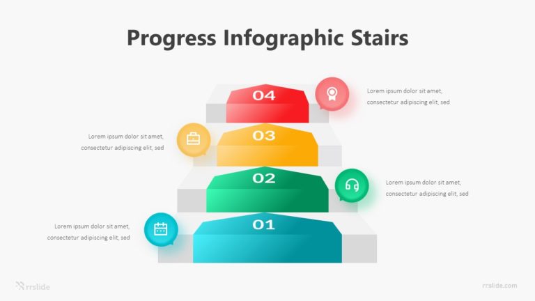 4 Progress Infographic Stairs Infographic Template