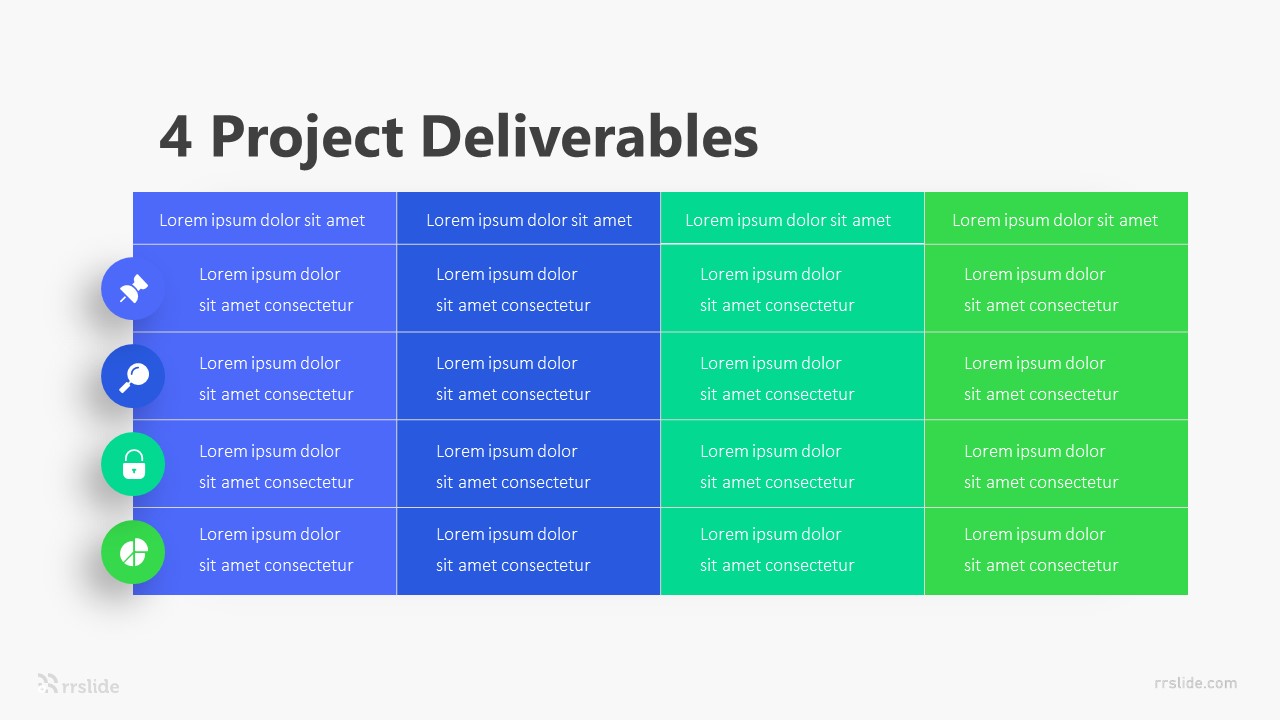 4 Project Deliverables Infographic Template